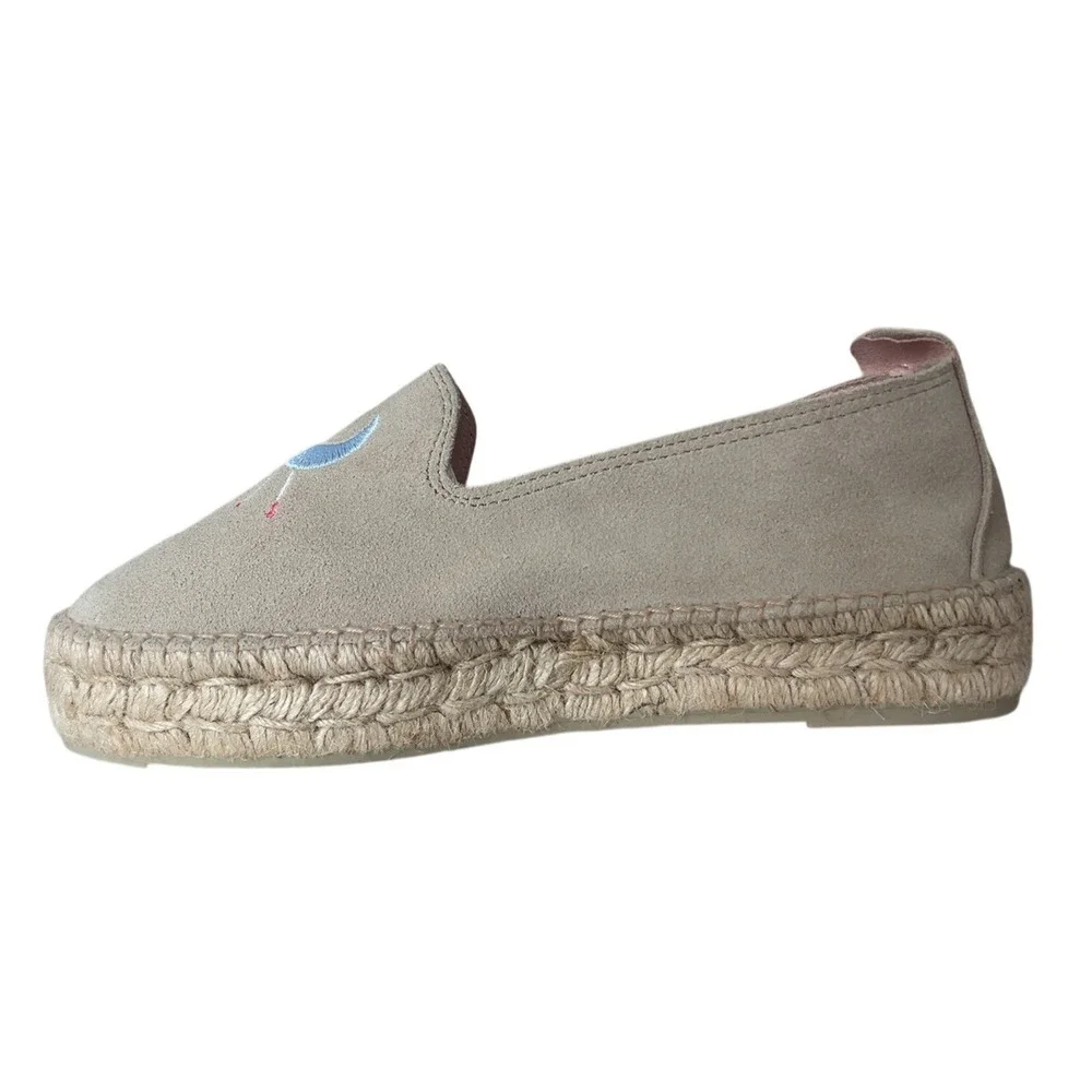 RARE Manebi Suede Espadrilles Evil Eye Design - Pristine condition SZ: 41  US 11
